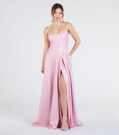 VESTIDO DE FIESTA GALA O GRADUACION MUJER PURPURINA MINKA  AJUSTABLE - 1