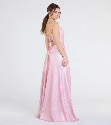 VESTIDO DE FIESTA GALA O GRADUACION MUJER PURPURINA MINKA  AJUSTABLE - 2