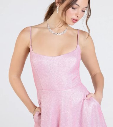 VESTIDO DE FIESTA GALA O GRADUACION MUJER PURPURINA MINKA  AJUSTABLE - 3