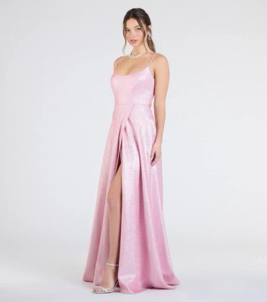 VESTIDO DE FIESTA GALA O GRADUACION MUJER PURPURINA MINKA  AJUSTABLE - 4