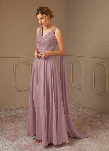 VESTIDO LARGO MUJER ELEGANTE FIESTA Y BODAS - 1
