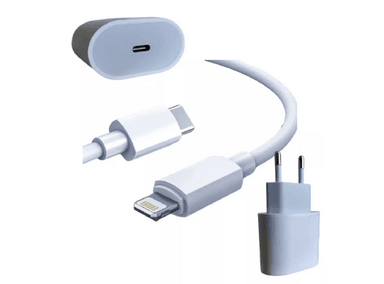 CARGADOR TIPO LIGHTNING  A  C PARA IPHONE 14 PRO MAX BLANCO - 5
