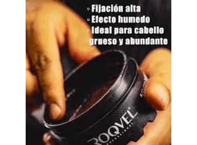 CERA MOLDEADORA ROQVEL AQUA BLACK PARA CABELLO Y BARBA - 3