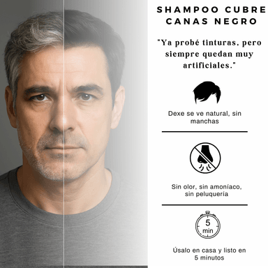 PACK 3X2 DEXE ORIGINAL SHAMPOO TINTE CUBRE CANAS PROFESIONAL NEGRO NATURAL. - 6