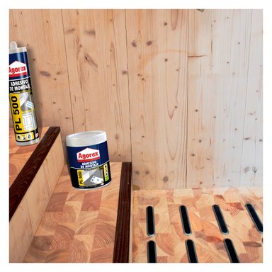 PEGAMENTO ADHESIVO DE MONTAJE HENKEL ADHESIVES PL 500 AGOREX 3.8 KG - 6