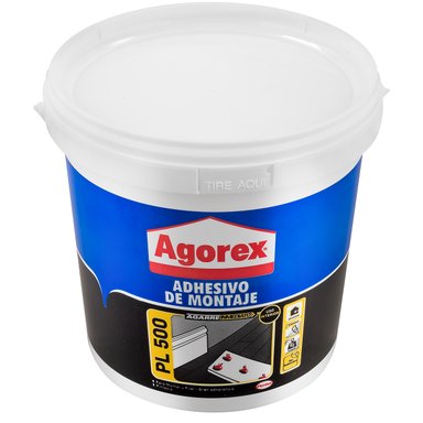 PEGAMENTO ADHESIVO DE MONTAJE HENKEL ADHESIVES PL 500 AGOREX 3.8 KG - 7