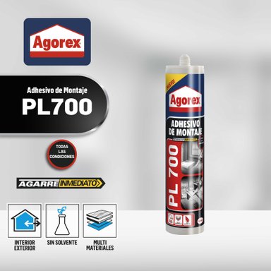 PEGAMENTO ADHESIVO DE MONTAJE HENKEL ADHESIVES AGOREX PL700 390G - 5