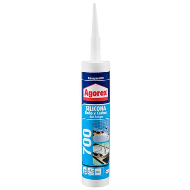 SILICONA SELLANTE PROFESIONAL TRANSPARENTE AGOREX 700 300ML - 2