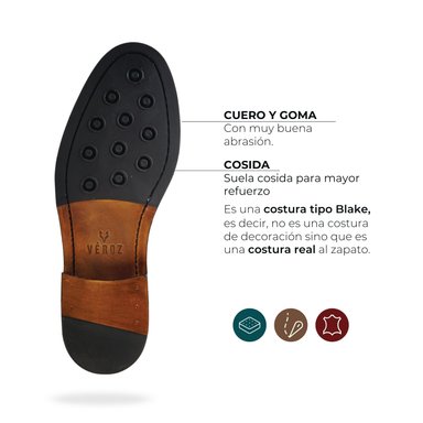 ZAPATO HOMBRE DE CUERO VITTORIO EN COLOR NEGRO VÉROZ - 5