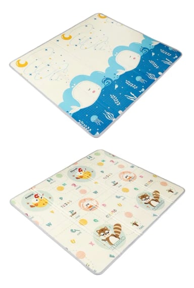 ALFOMBRA ANTIGOLPE PARA BEBE  REVERSIBLE 200X180 CM | ALFOMBRA DE JUEGO PLEGABLE - 3