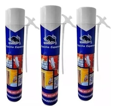 PACK 3 ESPUMA EXPANSIVA POLIURETANO SELLADOR AISLANTE 750 ML - 1