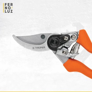 TIJERA DE PODA 8 PULGADAS 20 CM CUERPO ALUMINIO TRUPER COLOR NARANJA - 2