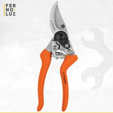 TIJERA DE PODA 8 PULGADAS 20 CM CUERPO ALUMINIO TRUPER COLOR NARANJA - 3