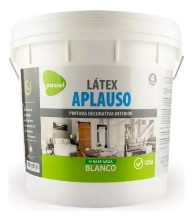 PINTURA LÁTEX BLANCO ACABADO MATE TINETA - 1