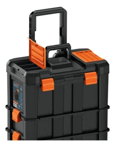 CAJA PARA HERRAMIENTAS 19 X25 3 EN 1 DESMONTABLE TRUPER CHP-1925R COLOR NEGRO - 1