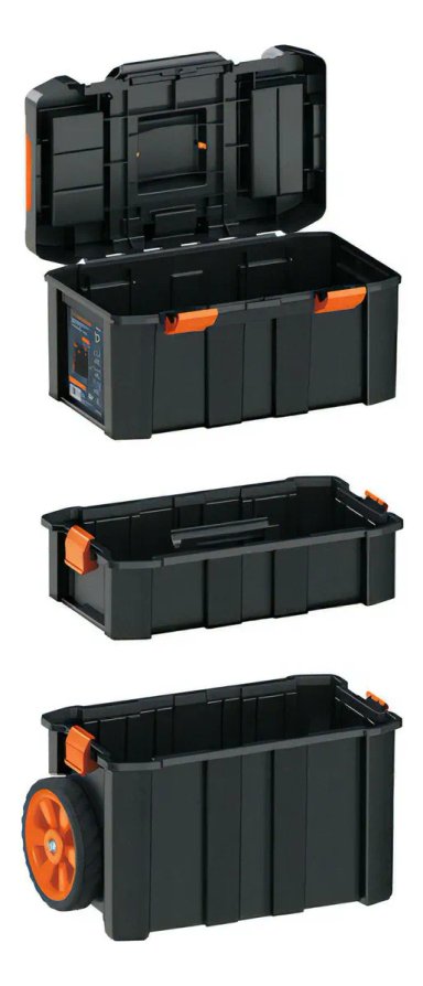 CAJA PARA HERRAMIENTAS 19 X25 3 EN 1 DESMONTABLE TRUPER CHP-1925R COLOR NEGRO - 4