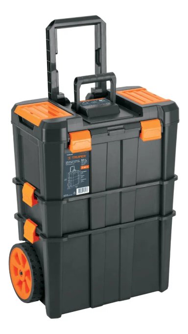 CAJA PARA HERRAMIENTAS 19 X25 3 EN 1 DESMONTABLE TRUPER CHP-1925R COLOR NEGRO - 5