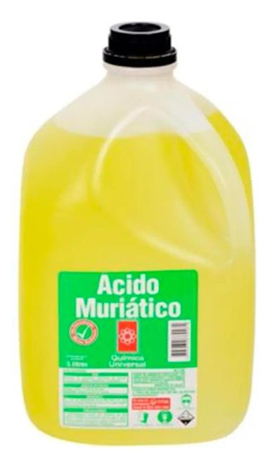 ÁCIDO MURIÁTICO 5 LITROS QUÍMICA UNIVERSAL - 1