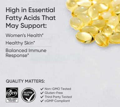EVENING PRIMROSE OIL 1300MG ACEITE DE ONAGRA 120 SOFTGELS - 9