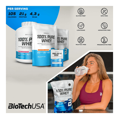 BIOTECHUSA 100% PURE WHEY PROTEINA WHEY PROTEIN 5 LB MILK RICE - 4