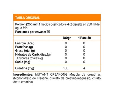MUTANT CREAKONG CREATINA CREAPURE MULTIFASES 4000MG 300GR - 6