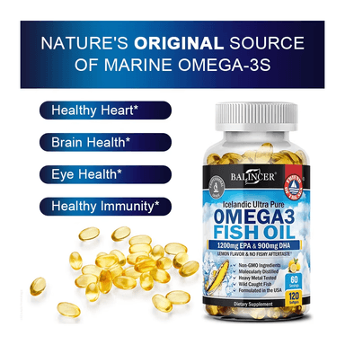 BALINCER ICELANDIC FISH OIL 2250MG OMEGA 3 EPA/DHA 120 GEL - 4