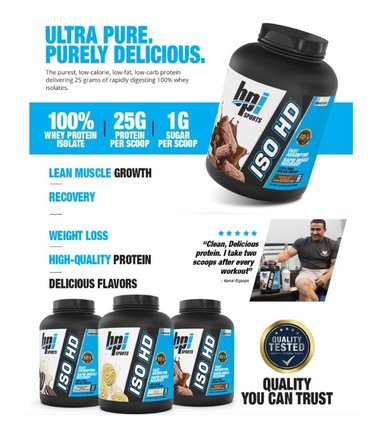 BPI ISO HD WHEY PROTEIN ISOLATE 5 LBS COOKIES & CREAM - 8