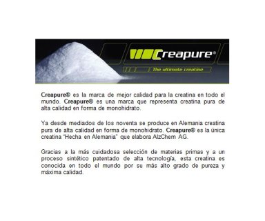 INNER ARMOUR CREATINA MONOHIDRATO MICRONIZADA CREAPURE 400GR - 6
