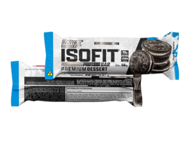 NUTREX ISOFIT ZERO BAR BARRAS DE PROTEINAS 12U COOKIES CREAM - 2