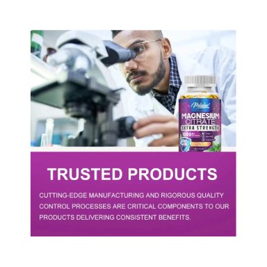CITRATO DE MAGNESIO PURO 1000MG EXTRA STRENGTH 120 VEG CAPS - 9