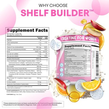 CREATINA PARA MUJERES SHELF BUILDER CLEAN NUTRA WOMENS 296GR - 10