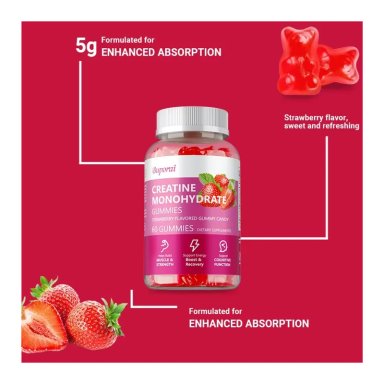 CREATINA EN GOMITAS MONOHIDRATO MICRONIZADA ASTRAGIN 5000MG - 4