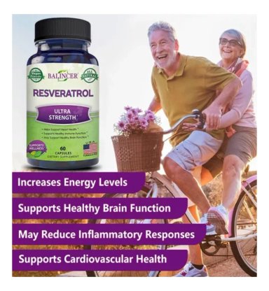 BALINCER RESVERATROL EXTRACTO PURO RESVERATROL 1000MG 60 CAPS - 5