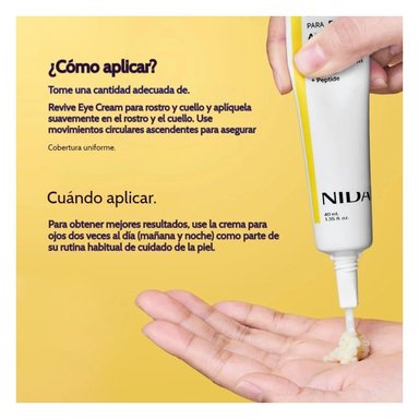 CREMA NIDA REVIVE OJOS CUELLO FIRMEZA REJUVENECIMIENTO 40ML TODO TIPO DE PIEL DIA/NOCHE - 2