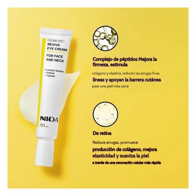 CREMA NIDA REVIVE OJOS CUELLO FIRMEZA REJUVENECIMIENTO 40ML TODO TIPO DE PIEL DIA/NOCHE - 5