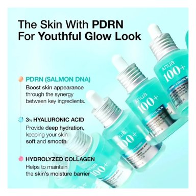 ANUA SERUM FACIAL PDRN 100+ REPARADOR HIDRATANTE EFECTO GLOW 30ML - 4