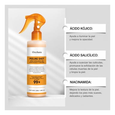 EXFOLIANTE SPRAY CORPORAL PEELING ACIDO KOJICO CURCUMA 100ML - 4