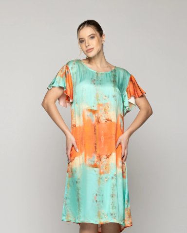 VESTIDO MUJER VICENZA MANGA CORTA LINEATRE - 1