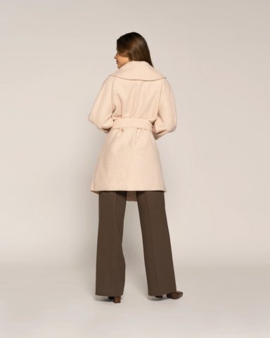 CHAQUETA ANTONIA CRUDO LAZO CUELLO SOLAPA CRUZADA MANGA LARGA AJUSTADA PUÑO AJUSTADO MUJER - 3