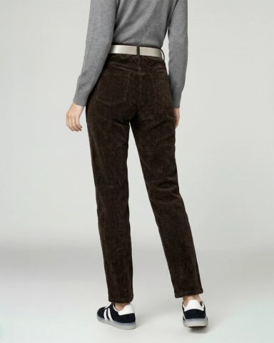 PANTALON MUJER ISABELLA REGULAR CHOCOLATE LINEATRE - 2