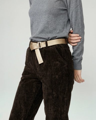 PANTALON MUJER ISABELLA REGULAR CHOCOLATE LINEATRE - 3