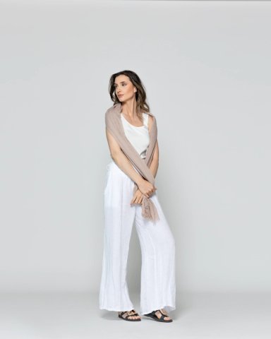 PAÑUELO MUJER CON TEXTURA BEIGE LINEATRE - 3