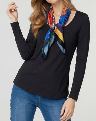 PAÑUELO MUJER ROCIO AZUL LINEATRE - 3