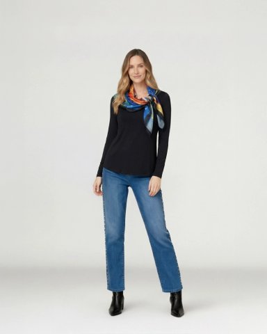 PAÑUELO MUJER ROCIO AZUL LINEATRE - 4