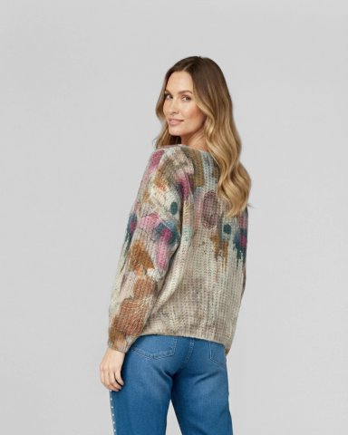 SWEATER MUJER VERONICA RELAXED CUELLO REDONDO MANGA CAIDA COCCIO LINEATRE - 3