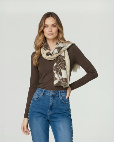 ECHARPE MUJER JOSEFINA BEIGE LINEATRE - 1