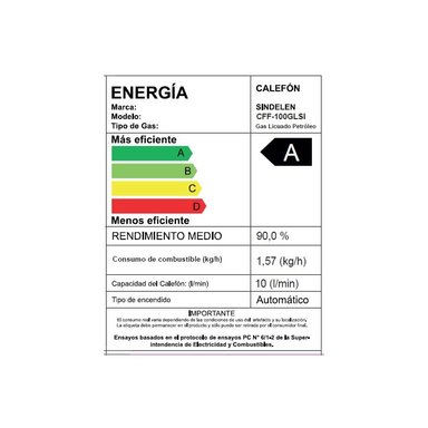 CALEFONT 10 LITROS GAS LICUADO TIRO FORZADO CFF-100GLSI - 3