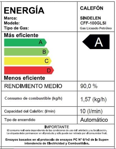 CALEFONT 10 LITROS GAS LICUADO TIRO FORZADO CFF-100GLSI - 5
