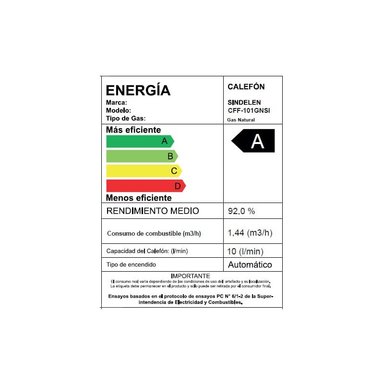 CALEFONT 10 LITROS GAS NATURAL TIRO FORZADO CFF-101GNSI - 3