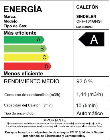 CALEFONT 10 LITROS GAS NATURAL TIRO FORZADO CFF-101GNSI - 6